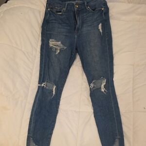 Distressed Blue Women's Jeans